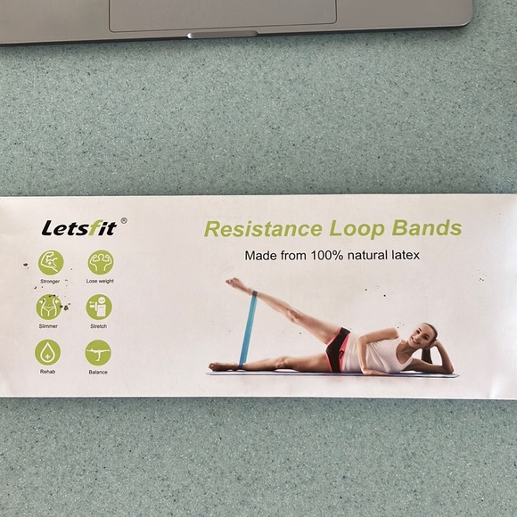 Letsfit Resistance Loop Bands. Bonus DVD included - Picture 2 of 6